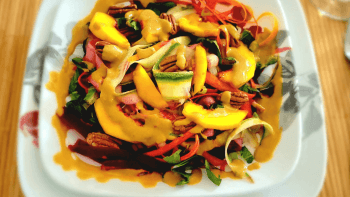 Sweet and sour beet and zucchini salad