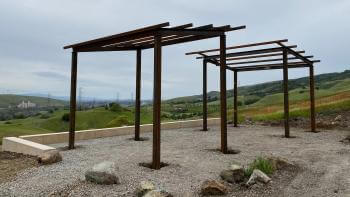 Shade structures under construction at MOCR