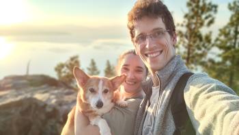 Peter and Ileana with their dog