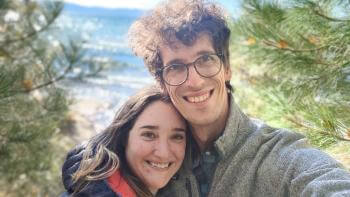 Peter and Ileana on a hike