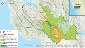 A map of Santa Clara Valley