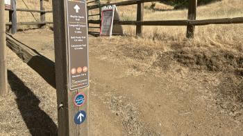 Trail Marker with Ridge Trail medallion