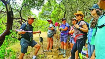 Group of people on a hiking trail
