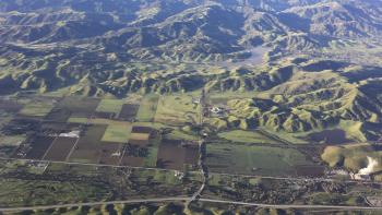 Aerial view of Coyote Valley