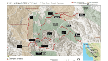 Fuel Management Map for fuel breaks and fire roads at Rancho Cañada del Oro Open Space Preserve