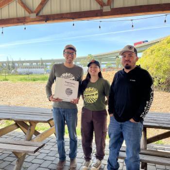 Anna and members of her team at Veggielution